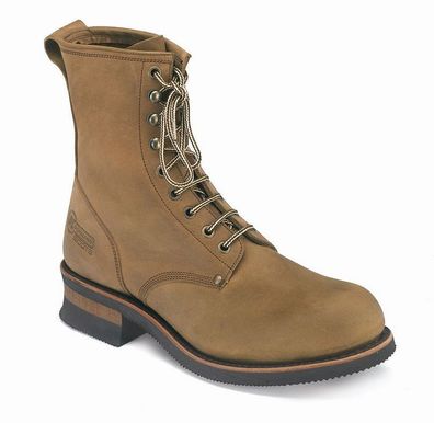 Herren Vintage Schnür-Stiefel Schnürboots Boot Gothic Leder Worker Braun 37-46