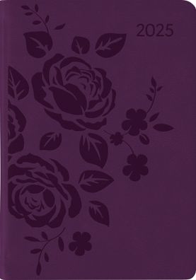 Kalender 2025 -Ladytimer Mini Deluxe Purple 2025- 8 x 11,5cm