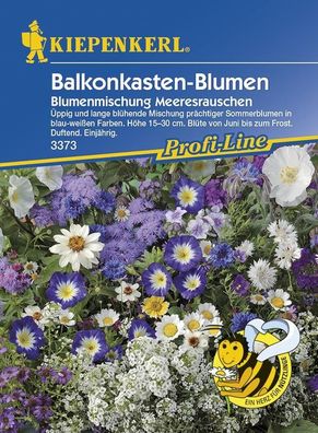 Blumenmischung Balkonkastenblumen Meeresrauschen Blau+Weiss