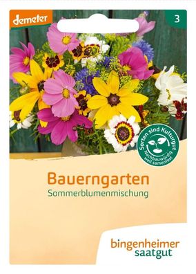 Bauerngarten Blütenmischung, farbenfroh - Demetersaatgut