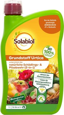 Solabiol Grundstoff Urtica, Konzentrat (Inhalt 1 Liter), unterstützt die