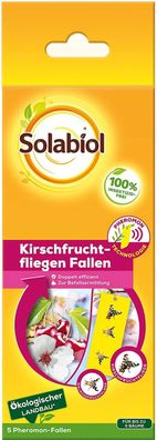 Solabiol Kirschfruchtfliegen Fallen, mit Lockstoff und Gelbtafel, zur