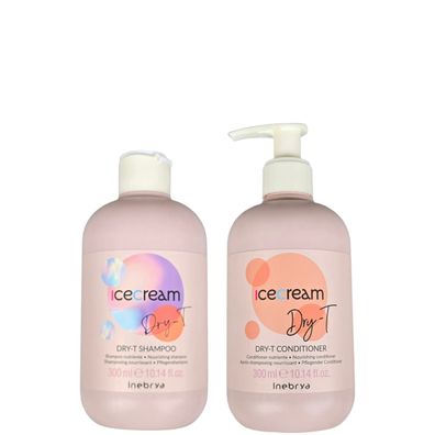 Inebrya/Ice Cream Dry-T "Shampoo&Conditioner 600ml/Haarpflege