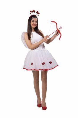 Tüllrock Amor Petticoat Love Liebe Rock mit Herzen Kostüm Karneval Fasching JGA