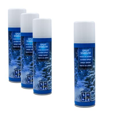 Deko Schneespray 111 ml - 4er Set - Schnee Sprühdose Snow Deko Spray Weihnachten