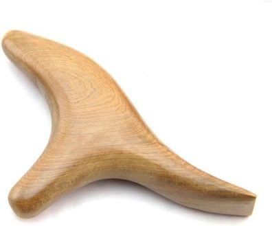 Natürliches Holz, Trident Shaped, Massage- und Schabewerkzeug für SPA-Akupunktur