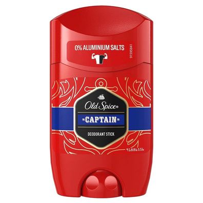 Old Spice Captain Deo Stick Für Herren 50 Ml, 48 H Frische, 0 % Aluminiumsalze