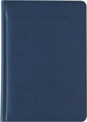 Kalender 2025 -Buchkalender Tucson blau A5 Register 2025- 14,8 x 21cm