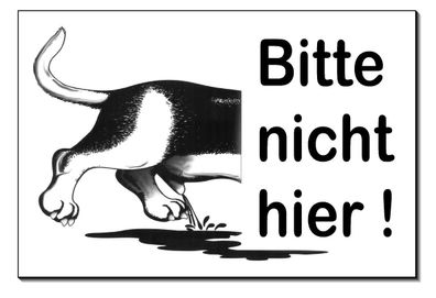 Hier bitte nicht Kackverbot Alu Schild 3 Größen Türschild Warnschild Hundeschild