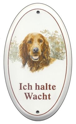 Setter Emaille Schild 100 x 170 mm Türschilder Hund Tiere Email Warnschild TOP