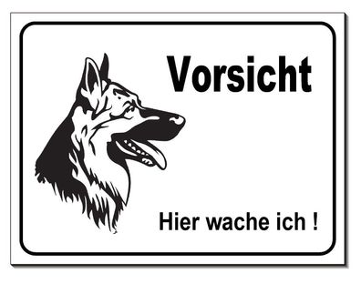 Hund Schild 200x150 mm Alu. Dibond Türschild Warnschild Hinweisschild Hundeschild