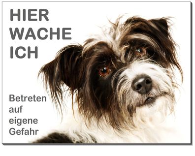 Terrier Hund Aluminium Schild 3 Größen Türschild Warnschild Hundeschild TOP