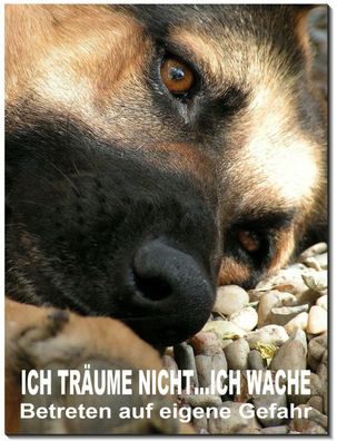 Schäferhund Hund Alu Schild 3 Größen Türschild Warnschild Hundeschild TOP