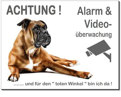 Boxer Hund Aluminium Schild 3 Größen Türschild Warnschild Hundeschild