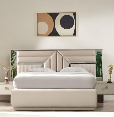 Luxus Schlafzimmer Bett Design Doppelbett Modern Möbel Holz Betten