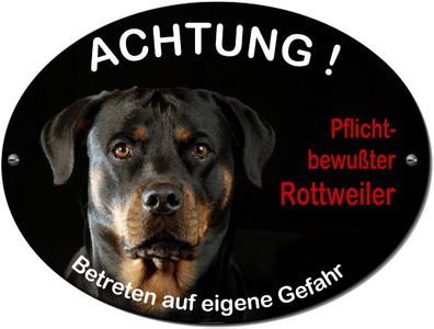 Rottweiler Hund Alu Schild 20 x 15 cm 3 mm dick od. Folie Warnschild Hundeschild