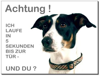 Jack Russel Terrier Hund Aluminium Schild 3 Größen Warnschild Hundeschild TOP