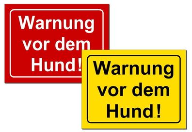 Warnung v. Hund Schild 20x15 cm Alu. Verbund Warnschild Hinweisschild Hundeschild