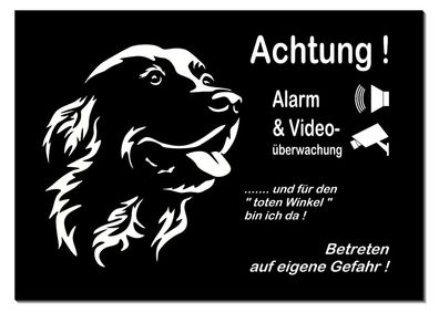 Retriever Hund Alu Schild 3 Größen Türschild Warnschild Hundeschild Schilder