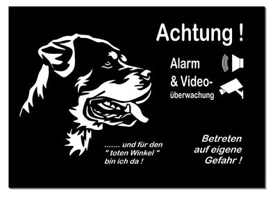 Rottweiler Hund Alu. Schild 3 Größen Türschild Warnschild Hundeschild Schilder