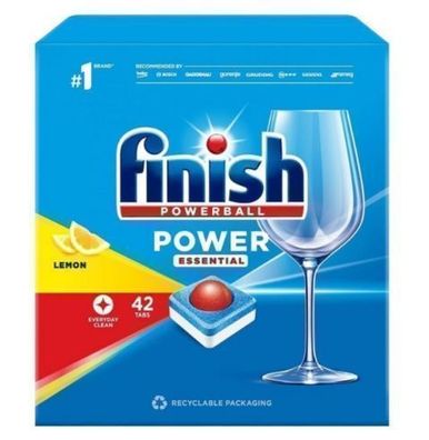 Finish Power Essentials Spélmaschinentabs Zitrone - 42 Stéck