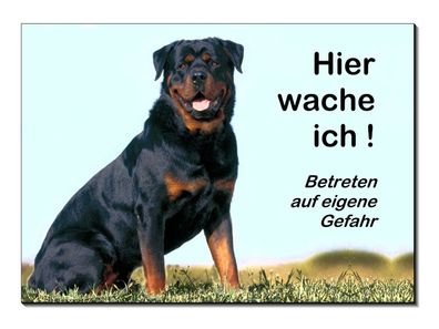 Rottweiler Hund Alu Schild 3 Größen Türschild Warnschild Hundeschild Hinweis TOP