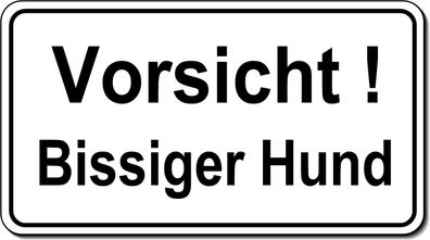 Bissiger Hund Schild Alu 20x12 cm Türschild Warnschild Hinweisschild Hundeschild