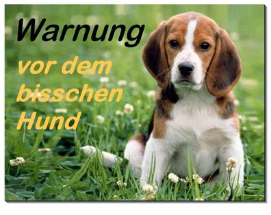 Beagle Hund Aluminium Schild bis 30 x 20 cm Türschild Warnschild Hundeschild