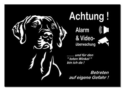 Rhodesian Ridgeback Hund Aluminium Schild 3 Größen Warnschild Hundeschild