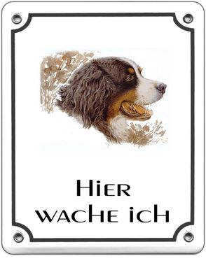 Sennenhund Emaille Schild 120 x 100 mm Türschilder Hund Tiere Email Warnschild