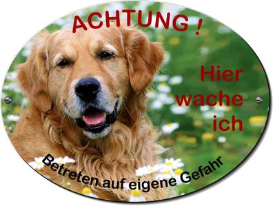 Retriever Hund Alu Schild 20 x 15 cm 3 mm dick od. Folie Warnschild Hundeschild