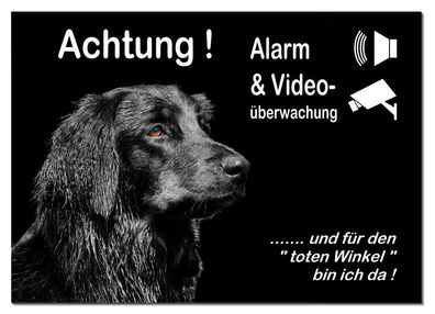 Hovawart Hund Alarm+Video überwacht 3 Größen Alu Schild Türschild Warnschild