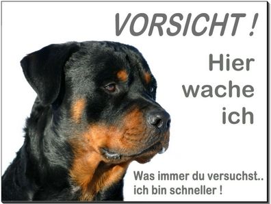 Rottweiler Hund Alu Schild 15x10 bis 30x20 cm Türschild Warnschild Hundeschild