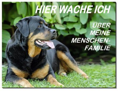 Rottweiler Hund Alu Schild 3 Größen 3 mm dick Türschild Warnschild Hundeschild