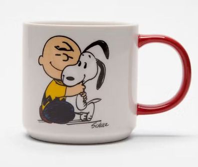 Peanuts Snoopy Tasse: Happiness is a warm Puppy - Porzellan Tasse 330 ML