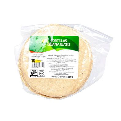 Tortillas Guanajuato 10 Stk Mais Tortillas 250g aus Mexiko Glutenfrei Halal