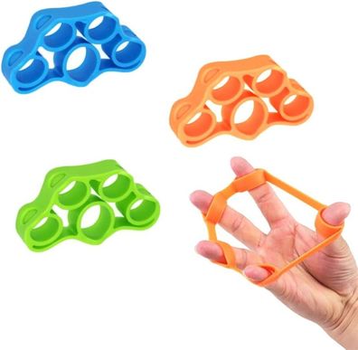 Fingertrainer 3er Set: Handgriff-Stärkung, Muskeltraining, Stressabbau, Klettern