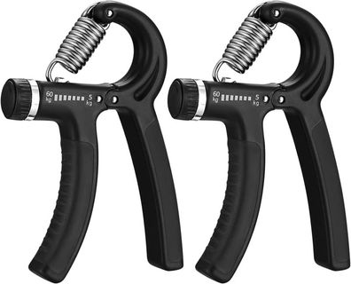 2x verstellbare Handtrainer 5-60kg Griffkraft, Fingertraining, Fitness, Klettern