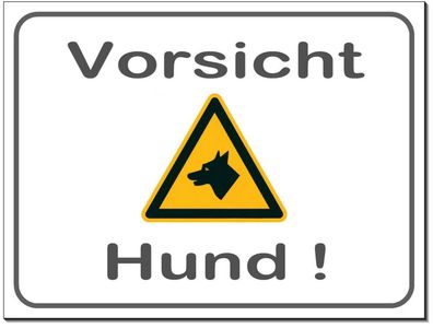 Vorsicht Hund Alu Schild 15 x 10 bis 30 x 20 cm Türschild Warnschild Hundeschild