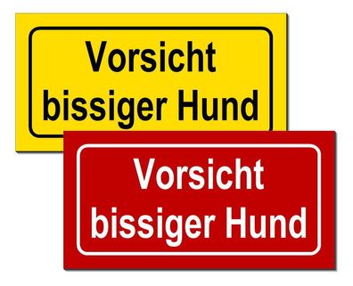 Vorsicht bissiger Hund Alu Schild 200 x100x3 mm Türschild Warnschild Hundeschild