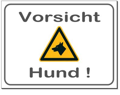 Vorsicht Hund Aluminium Schild 3 Größen Türschild Warnschild Hundeschild TOP