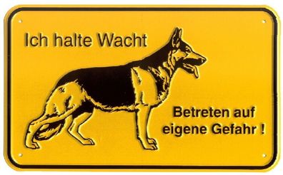 Achtung Hund Schild Alu 25x15 cm Türschild Warnschild Hinweisschild Hundeschild