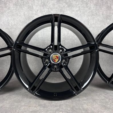 Porsche Taycan Felgen Original 21" Mission E Design 4S Turbo S GTS Schwarz