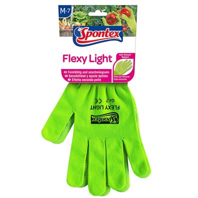 Spontex Flexy Light Gartenhandschuhe mit Anti Rutsch Noppen Größe M