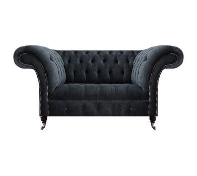 Wohnzimmer Grau Zweisitzer Sofa Couch Luxuriöse Textil Polstermöbel