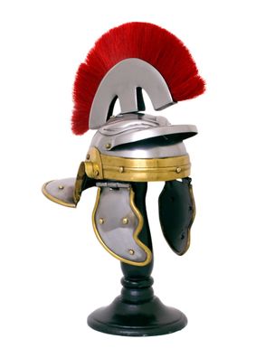 Miniatur Zenturio Helm mit Haarbusch