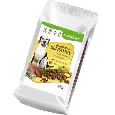 4 - 12 kg Lecker. Pet® Paula's Adult Sensitive Ente & Kartoffel Hundefutter Trocken