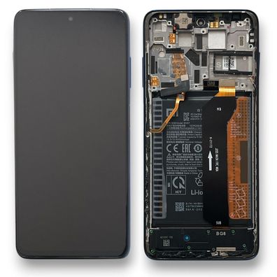 Original Xiaomi Poco X3 Pro Display mit Gehäuse + Akku Frost Blue Sehr Gut