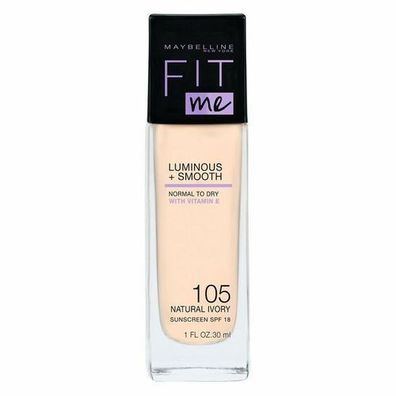 Maybelline Fit Me Foundation 105 Natural Ivory, 30ml