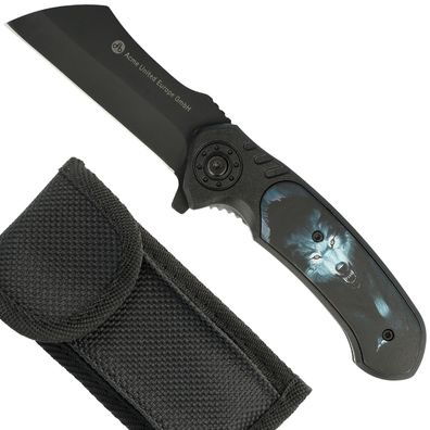 Clauss Klappmesser Wolf Gürteltasche Klinge schwarz Taschenmesser Outdoor Messer